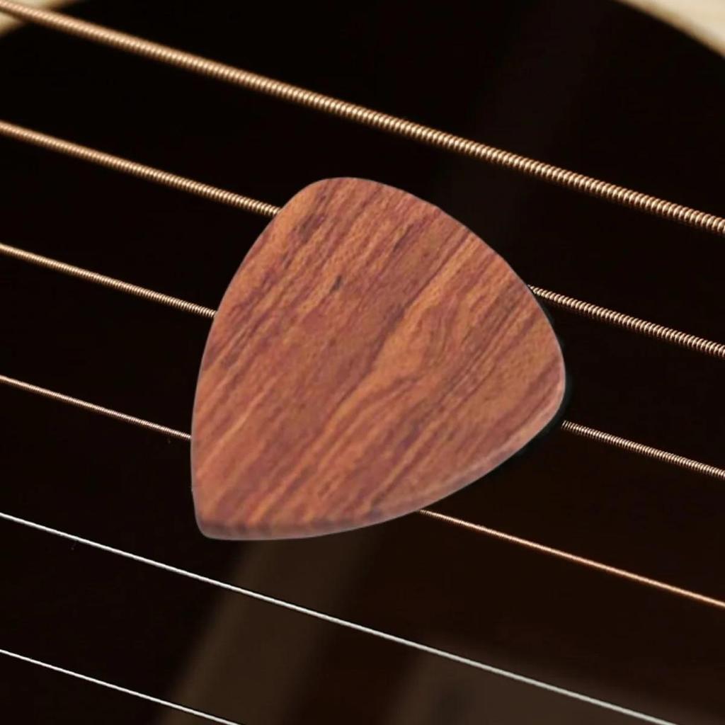 Wood Guitar Picks Wooden Guitar Mediators for Acoustic Guitar Electric Bass Plectrum 6Pcs 2mm