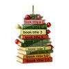 Christmas Book Tree Ornament ACRYLIC, Book Gift, Book Lover Gift, Book Ornament, Book Gift, Book Lover Gift, Librarian Gift