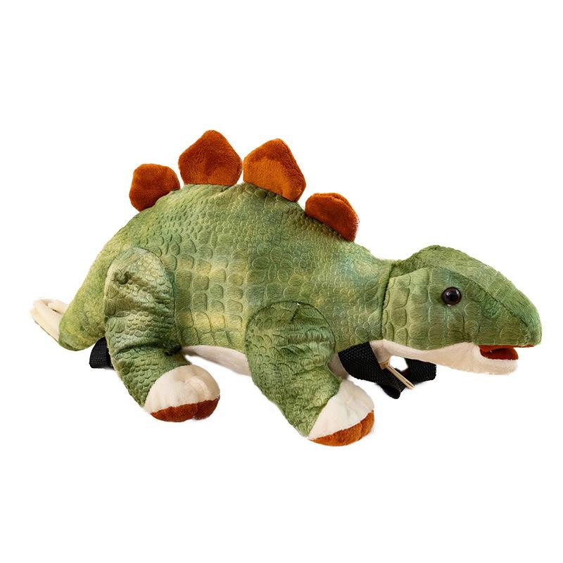 Cartoon Stegosaurus Backpack Plush Doll Green Dinosaur Large Capacity Backpack Girls Shopping Crossbody Bag