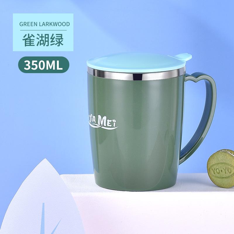 304 Stainless Steel Double-Layer Thermos Cup Office Coffee Cup With Handle Tea Cup Gift