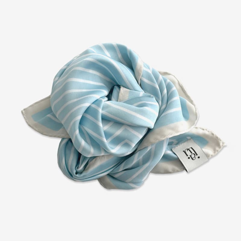 IULAI Cylinder Scarf Stripe Light Blue