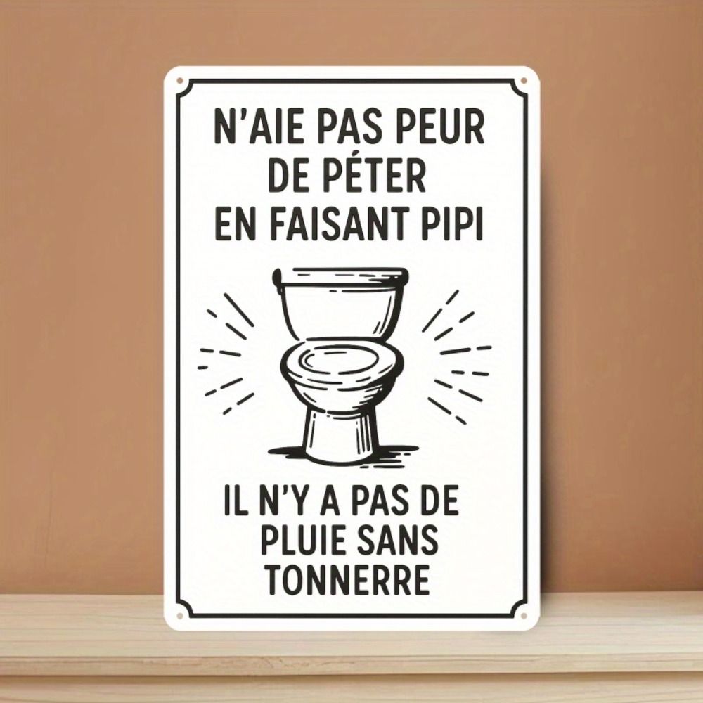 Vintage Metal Sign Leave No Evidence Detective Bathroom Humor Decor 20x30cm