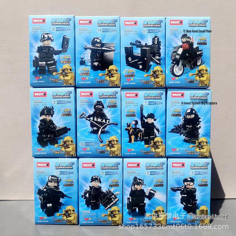 Woma Special Forces Police Minifigures Building Blocks Collector s Edition Festival Gift Set.