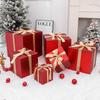 Sparkling Red Christmas & New Year Gift Box Ornament for Mall Displays