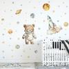 1Pcs Removable PVC Wall Stickers For Kids Room Decoration Bedroom Cartoon Space Astronaut Bear Wall Decals Children Home Decor