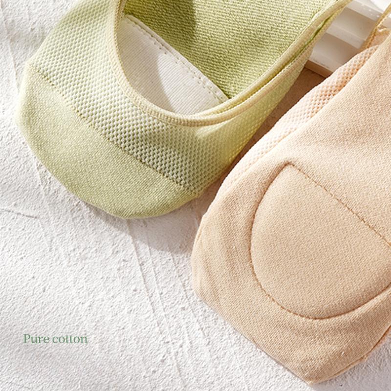 Mesh Half Palm Socks Women High Heels Socks Women Spring and Summer Thin Sponge Pad Garter Socks Invisible Socks Non-slip No Heel Fall Off Socks