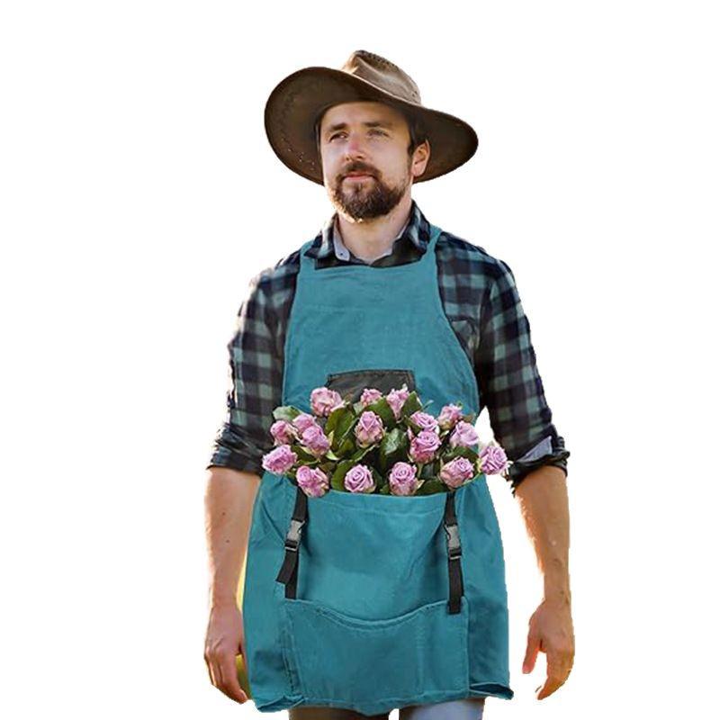 Cross-Border Gardening Apron with Large Pockets and Quick Release for Harvesting and Storage