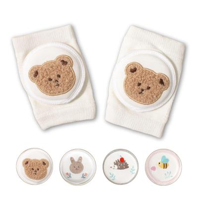 Trekko Crawling Knee Baby Leg 1 Pair Bear Pads, Sleeves, (Fluffy Design)