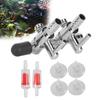 Aquarium Check Valve Fish Tank Oxygen Tube Suction Cups Set Aquarium Accessories2 Way Stainless
