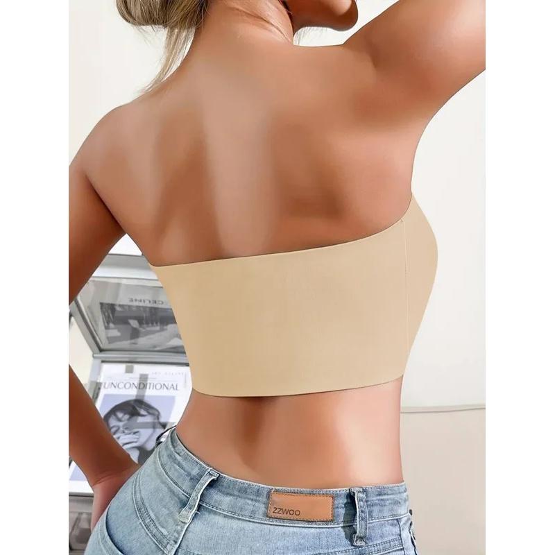 Reggiseno da donna senza spalline senza imbottitura senza cuciture con bottoni frontali intimo comodo e liscio