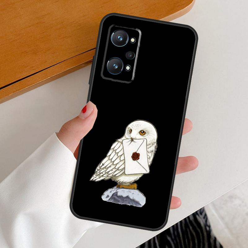 Owl Watercolor Animal For Realme GT7 GT6 15 Pro 10 11 12 13 14 Pro Plus C65 C63 C61 C55 C51 C53 C35 C75 C67 Case