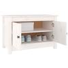 Armoire à chaussures - Blanc - Bois de pin massif - 2 portes - 70x38x45,5 cm - Meuble d'entrée