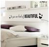Youth Bedroom Wall Sticker with Black English Letters - DF5303