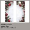 Christmas Drapes 2 Pieces Christmas Ball Print Window Covering 2D Flat Printed Decorative Drapes with Snowflake and Pine Branch