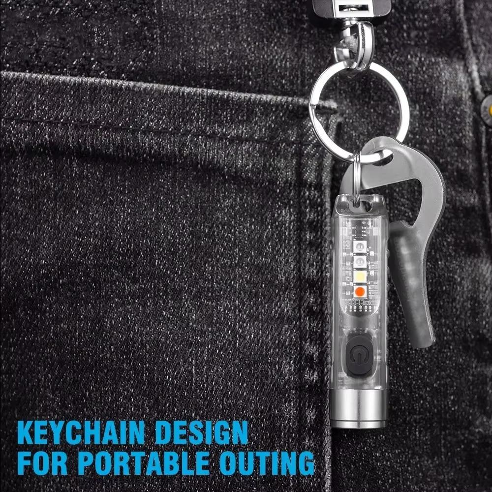 Keychain Magnetic Torch UV Emergency Camping Lantern New Mini LED Flashlight Outdoor Lighting