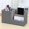3Grids Pen Holder Leather Brush Pot High Quality Makeup Brush Holder