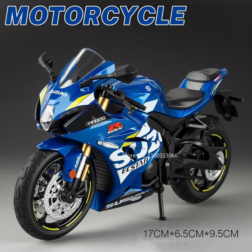 1:12 Alloy Suzuki GSX250R GSX1000R Motorcycle Model Car Toy with Light Wheel Shock Absorption Miniature Vehicle Interactive Toys
