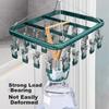 40,000 Kilometers Aluminum Alloy Sock Drying Rack Multi-Clip Clothes Hanger Balcony Household Multi-Functional Underwear Clip 26 Clips