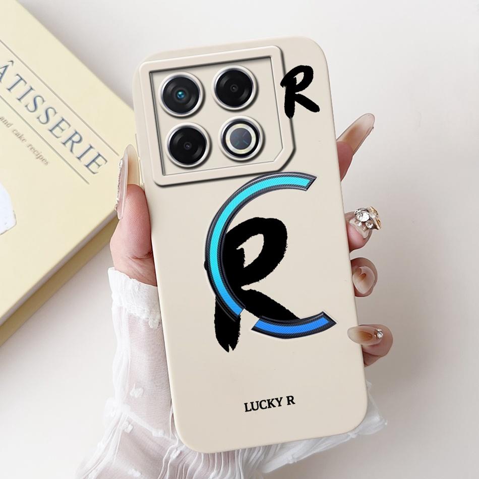 For Infinix GT 20 Pro X6871 Lucky Initial Letter Phone Case For Infinix GT20 Pro 5G Soft Silicone Shockproof Cases