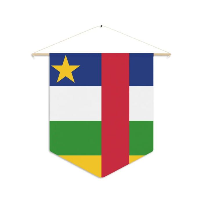 Fanion – Drapeau De La République Centrafricaine – 30 X 45 Cm – Polyester – À Suspendre – Pixelforma