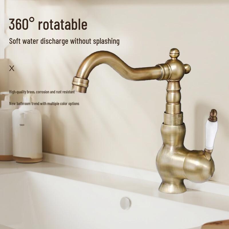 Weimusi Xiri French Brass Rotatable Basin Mixer Faucet