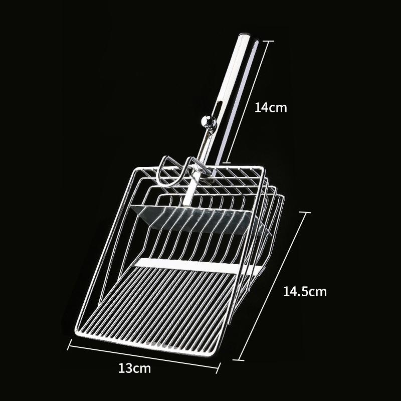 

Лопата для кошачьего туалета из нержавеющей стали с деревянной ручкой, легко ржавеет, моется, совок для кошачьего туалета, инструмент для чистки кошачьего туалета