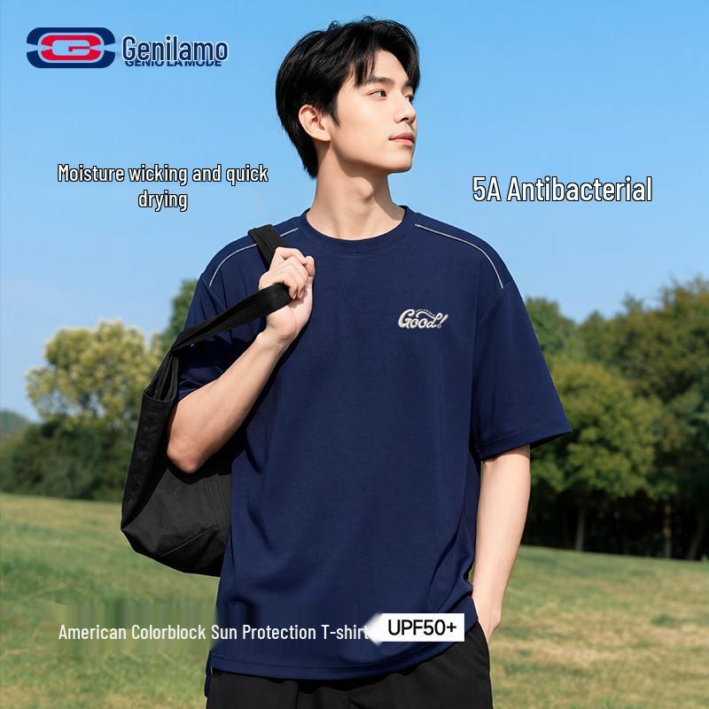 GENIOLAMODE Men s 2026 Summer Quick-Dry Sports T-Shirt 3XL