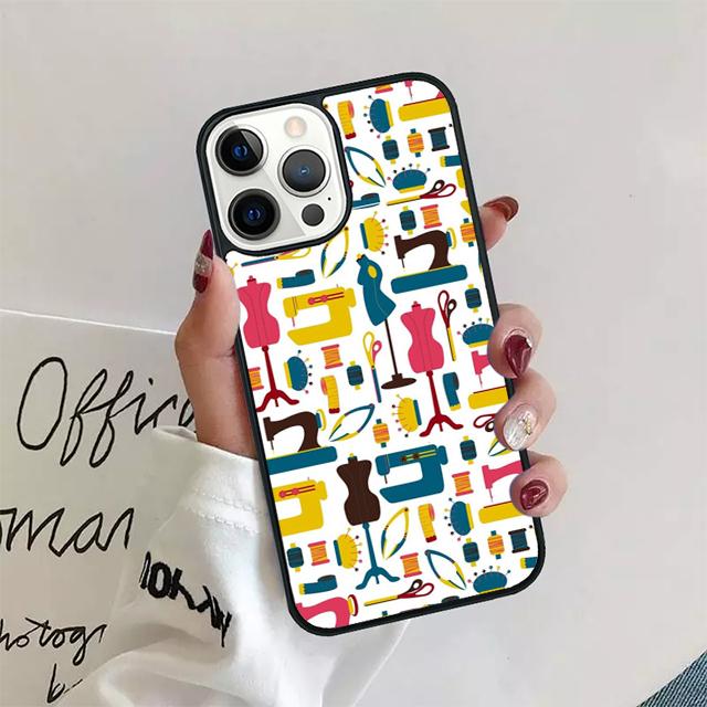 Sewing Scissors Coque Shell For iPhone 17 Air 15 16 14 13 12 Pro Max 11 Pro Max Plus Phone Case Cover