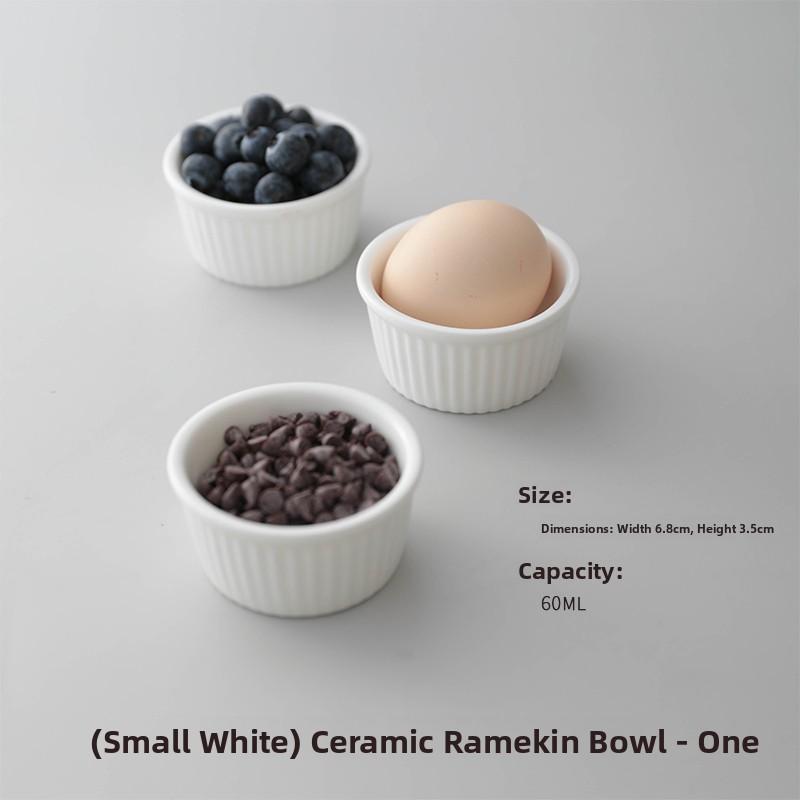 

White Cerc Bowl round Cake Baking Mold Kitchen Utensils Pudding Cup Roasting Pot Creative Dert Ice Cr Bowl