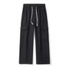 Mingge | Spring new big pocket overalls men's solid color simple and versatile loose straight casual pants