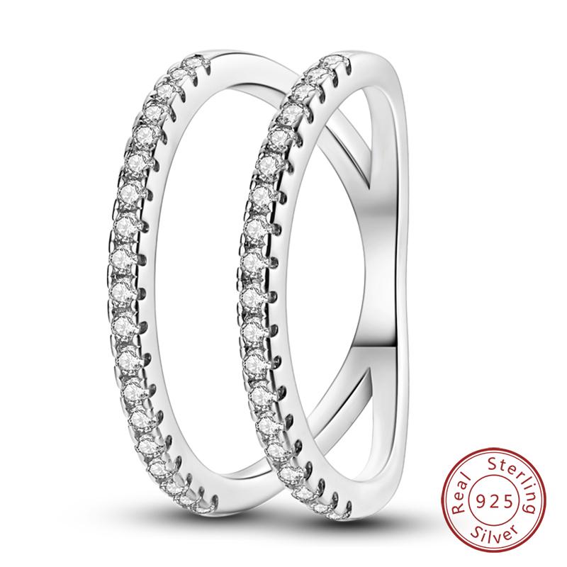 Popular Glow In The Dark Rings For Women 925 Silver Star Moon Sun Rings Sparkling Cubic Zircon Exquisite Jewelry Gifts