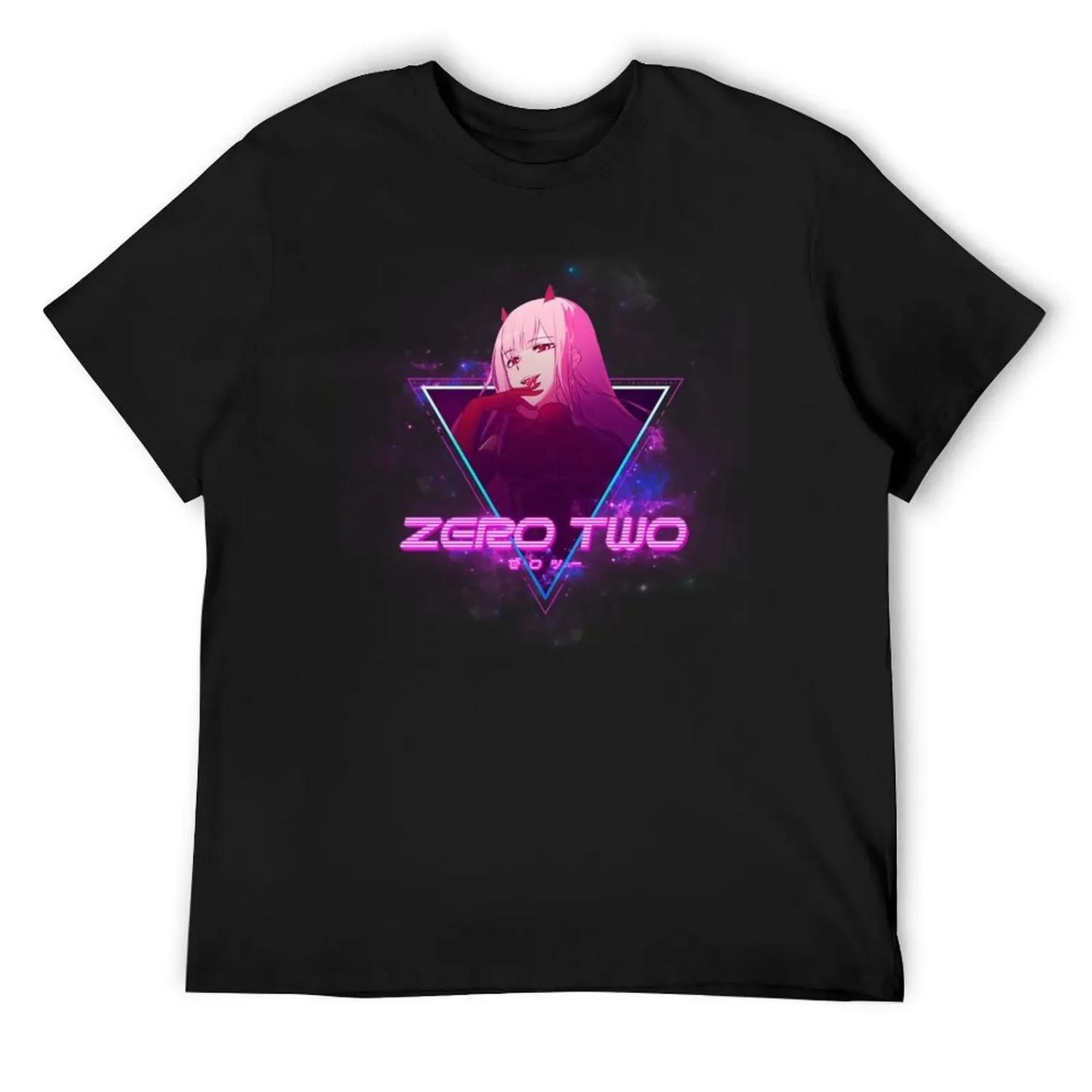 

Darling in the Franxx (Zero Two 002 Aesthetic) T-Shirt gifts for boyfriend oversized graphic tee t shirts for men graphic S
