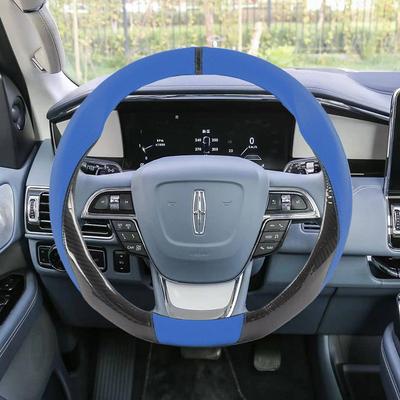For Lincoln Navigator Continental Nautilus MKZ MKX MKC MKT MK 38CM Leather Car Steering Wheel Cover Car Interiors Accessories