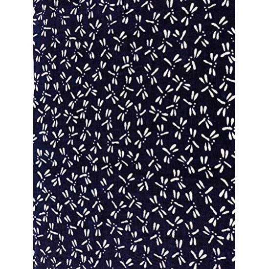 Miyamoto Towel Japanese Made Tenugui Komon Wagara Izumi Koubai 3390cm Tonbo (Navy) 33202