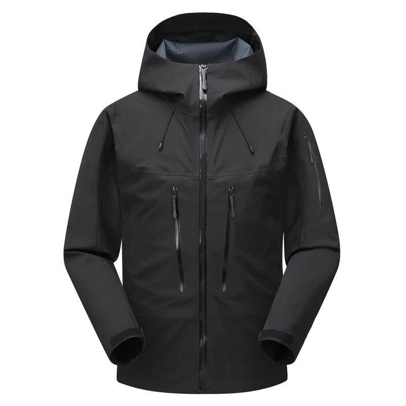 Giacca da Alpinismo Hardshell da Uomo Impermeabile Antivento con Cappuccio - Traspirante, Confortevole, Capospalla Casual da Esterno per Autunno/Inverno