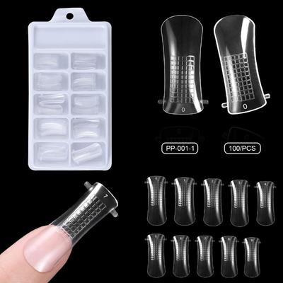100/120 capsules à ongles style French Manucure, extensions, faux ongles, moule en gel à prise rapide, nail art, salon de beauté, DIY