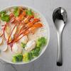 6PCS Kitchen Utensils Thick Stainless Steel Spoons Large Silver Soup Spoons Convenient Food-grade Rice Spoons Restaurant