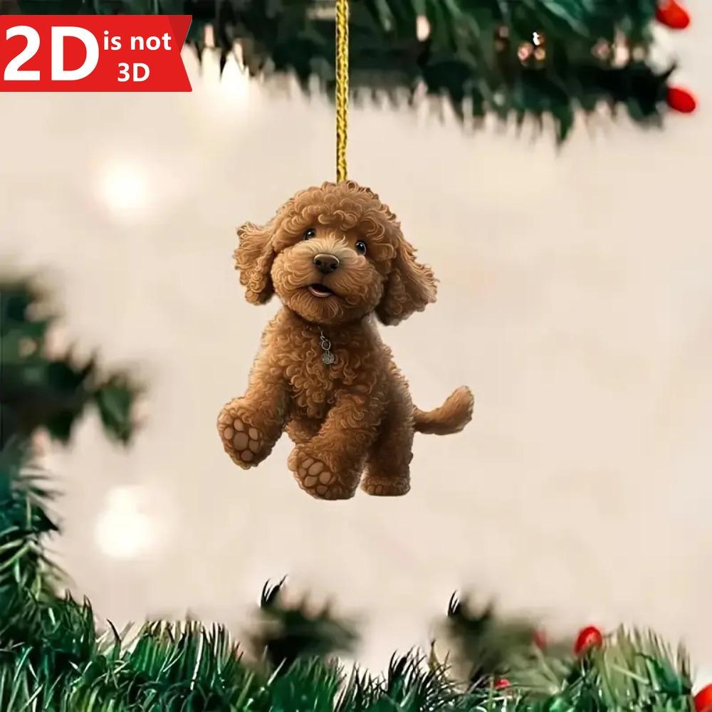 

2D подвеска в виде плюшевого медведя-собаки для автомобильных зеркал и брелоков. Креативный праздничный аксессуар. чистый