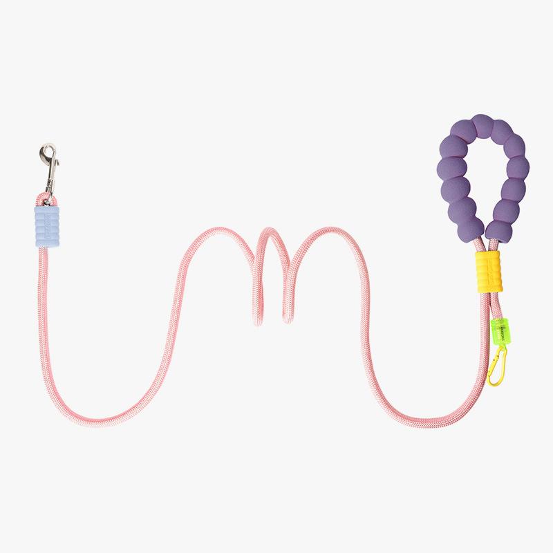 

Cross Body Wearable Dog Leash Cloud Foam Cotton Handle P Leash For Dog Walking Outdoors рожевий