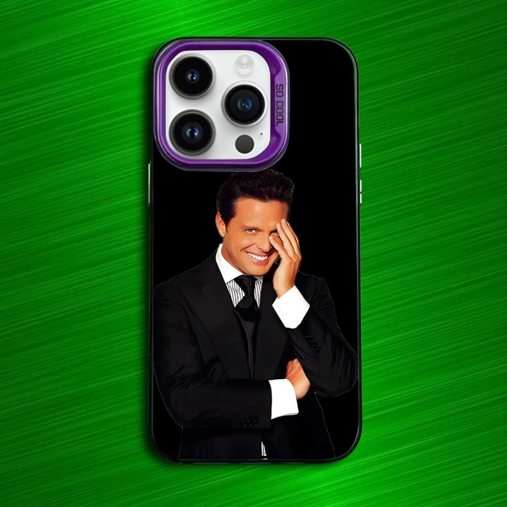 

Singer Luis M-Miguel Phone Case For iPhone 16,15,14,13,12,11,Mini,Pro,MAX Purple Matte Silicone Cover iPhone12mini