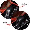 ABS Matt Balck/Carbon Fiber/Red Car Interior Gear Shift Gear Head Cover Trim For Porsche Cayenne 2018-2023 Auto Accessories