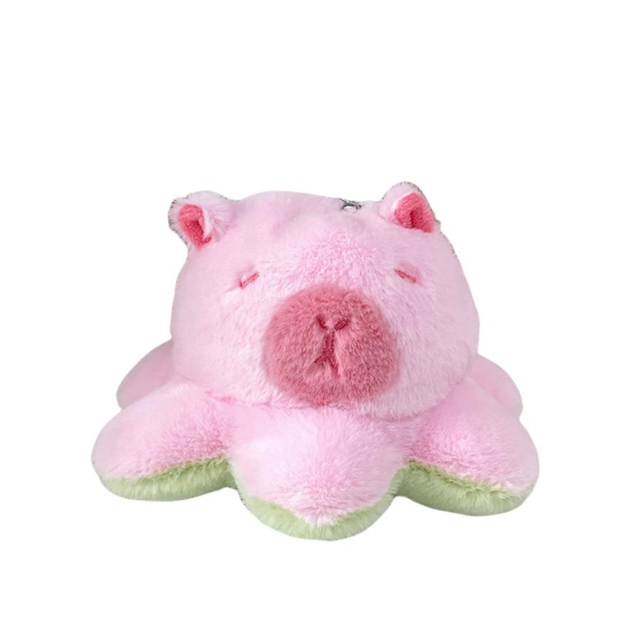 Cute Plush Flip-flying Le Kapibala Dolls Schoolbags Small Pendants Drag Telescopic Cubara Doll Children's Gift