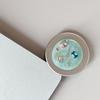 Korean Style Rhinestone Gemstone Phone Holder - Magnetic Round Finger Ring
