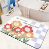 Diatom mud absorbent soft floor mat for bathroom and household use, anti slip bathroom door mat feet