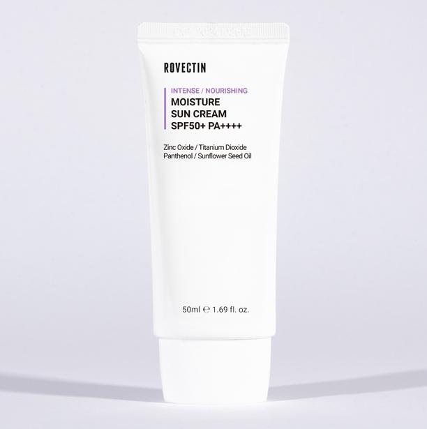 

ROVECTIN INTENSE MOISTURE SUN CREAM SPF50+ PA++++ 50мл, Питательный, Увлажняющий, Корейская косметика, K-beauty