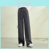 Classic Polyester Casual Pants For Women With High Waist And Wide Leg Fit For Office And Daily Wear