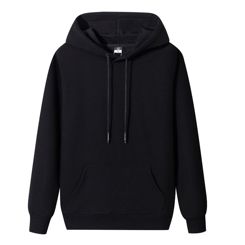 IHUASU Men's Fashion Casual Solid Color Print Autumn Winter Hoodie Elegant