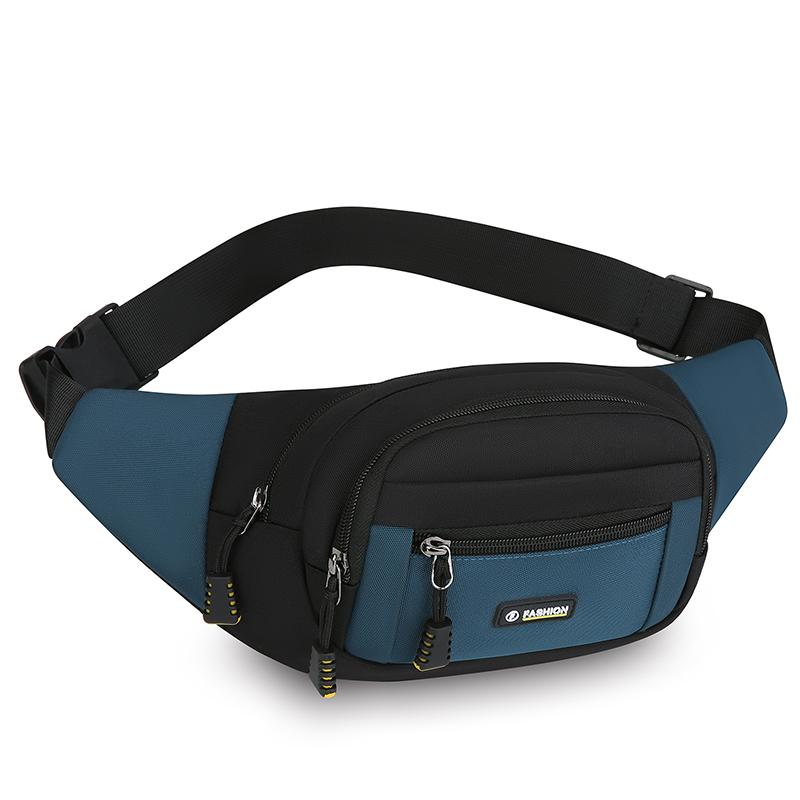 Men's Anti-Theft Waist Bag – Large Capacity Nylon Chest Pack with Multi-Layer Pockets for Travel & Sports