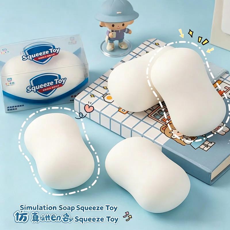 Squishy Soap Party Favors Gifts Simulated Soap Anti-Stress Fidget Toy Squishy Soap Desktop Accessiories Birthday Party Gifts