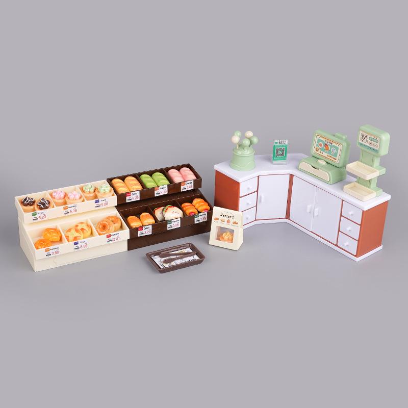 Miniature Mini Edible Play Breadboard Shelf Doll Real Snack Model Children'S Play House Toy Scene Small Ornament